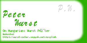 peter wurst business card